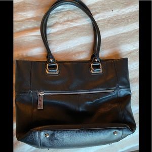 Tignanello Black Leather Handbag